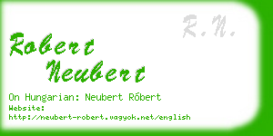 robert neubert business card